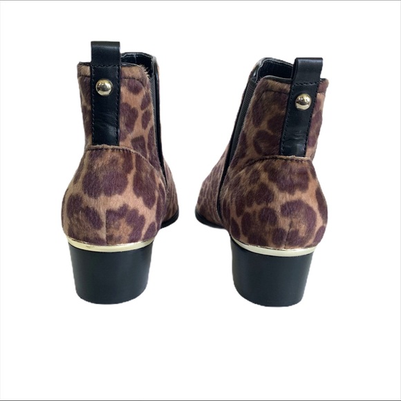 Nine West Leopard Print Ankle Boot Bootie - Picture 4 of 6